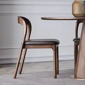Удобные обеденные стулья в скандинавском стиле, современные деревянные ножки, Кожаное кресло для отдыха, игровой мобильный трон, дизайнерская мебель Silla YYY30XP