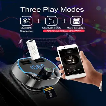 MP3-плеер Беспроводной Bluetooth 4.2 Автомобильный Bluetooth для автомобиля, свободная рука