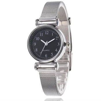 Женские часы Grace, Модные серебряные кварцевые часы с арабскими цифрами, кварцевый циферблат, сетчатый браслет, подарок на годовщину для подруги