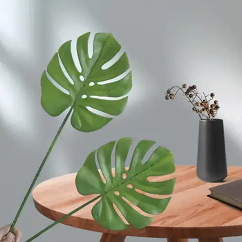 Поддельные листья монстеры Украшение для дома Искусственный лист реалистичной формы Широко применяемый гибкий декоративный пластик