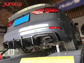 Диффузор спойлера заднего бампера из углеродного волокна для Audi A3 Sline S3 Седан 2017 2018 2019 Не для стандартного стайлинга автомобилей A3 FRP