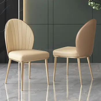 Кресло в скандинавском минималистичном стиле Салон красоты Гостиная Эргономичное кресло Массажное мягкое Cadeiras De Jantar Мебель для квартиры Mzy