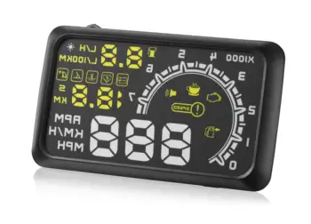 Автомобильные аксессуары Автомобильный HUD головной дисплей Сигнализация превышения скорости Цифровой автомобильный спидометр GPS спидометр W02 5.5 