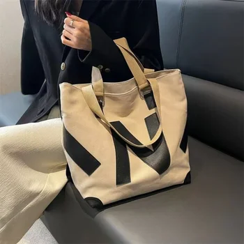 2023 Новая холщовая сумка, женские сумки, кошелек, повседневная сумка для студентов колледжа, простая художественная ручная сумка для переноски, сумка-тоут