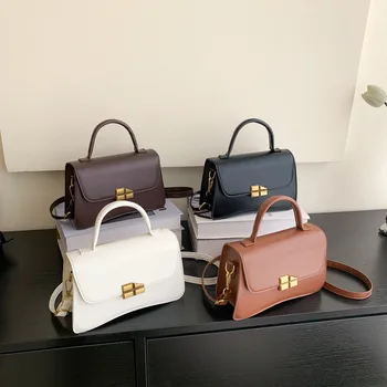 Женские модные маленькие сумки через плечо, роскошная дизайнерская сумочка и сумки для женщин, однотонная сумка-мессенджер из искусственной кожи