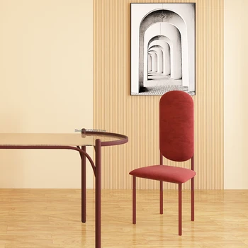 Семейные скандинавские креативные обеденные стулья, стул французского дизайнера, стул для переговоров, Кухонная мебель с высокой спинкой