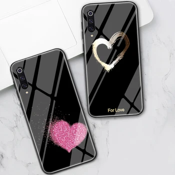 Чехол Heart Love Для Xiaomi Redmi Note 10 8 9 7 Pro 9T Mi Note 10 9 10T 8 Pro SE A3 Lite Poco X3 F1 F3 Чехол Для Телефона Из Закаленного Стекла Funda