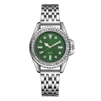 Новые модные женские часы Наручные часы из нержавеющей стали со стразами Повседневные часы Relogio Feminino Кварцевые часы Деловые женские часы