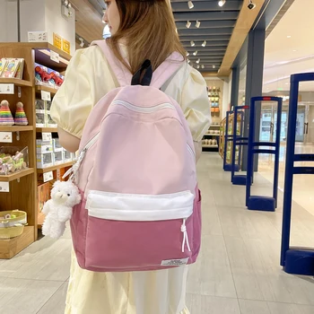 Модный Милый женский рюкзак, женские школьные сумки для девочек-подростков, студенческий школьный рюкзак Kawaii, холщовый рюкзак для путешествий, сумка для книг
