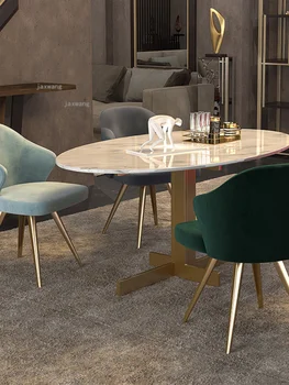 Постмодернистские стулья для столовой в скандинавском стиле, Дизайнерское кресло для переодевания в отеле, Офисные переговоры, спинка для отдыха, компакт-диск