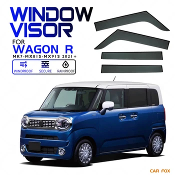 Для SUZUKI Wagon R Smile 2021 + Пластиковый козырек на окно, вентиляционные шторки, защита от солнца и дождя, дефлектор для Wagon R Smile 2021 +