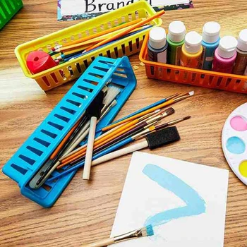 Школьный органайзер для карандашей, корзина для карандашей или мелков, разные цвета, произвольные расцветки (10 упаковок)