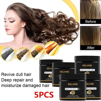 5ШТ Маска для волос EELHOE Keratin Magic Soft Hair Treatment Здоровье и красота волос Для восстановления сухости и разглаживания завитков 50 мл