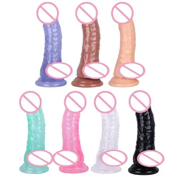 Реалистичный фаллоимитатор с присоской, мастурбирующая секс-игрушка для взрослых женщин-лесбиянок E1YC