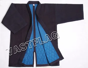 Высококачественное пальто для кендо из 100% хлопка, японское высококачественное пальто для кендо, куртка для кендо Keiko Gi, униформа для айкидо, костюмы для кунг-фу синего цвета