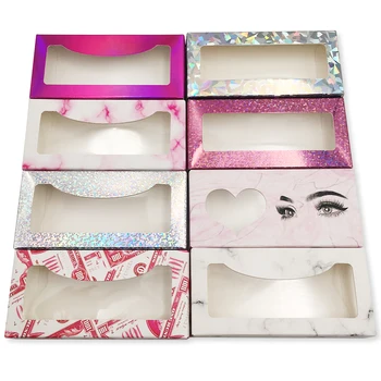 Оптовые коробки для ресниц, упаковка для ресниц с логотипом на заказ, оптом, 10-100 упаковок, бумажная коробка для ресниц, упаковка в футляр