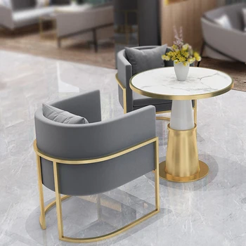 Обеденный стул с мягкими подлокотниками Современные европейские металлические стулья из эластичного материала Элегантная качественная итальянская мебель для дома Sillas Comedor