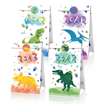 подарочные пакеты для торта в коробке 12шт для детей Новый Динозавр Тематическая вечеринка в стиле Динозавров Украшение для детского душа