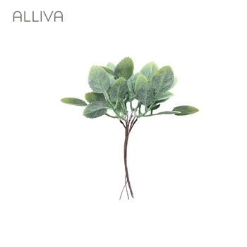 ALLIVA, розничная продажа, имитирующий бархатный лист, маленький букет, ежедневные украшения ручной работы, растения с зелеными круглыми листьями