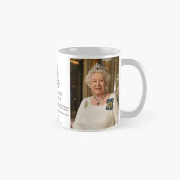 Платиновый юбилей королевы Елизаветы Ii O Кружка Чашка Подарки к чаю Дизайн изображения Простая ручка для кофейных напитков Круглое печатное изображение