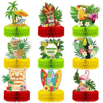 Для оформления гавайской тематической вечеринки, летнего стола в виде сот фламинго, тропической вечеринки, пляжного украшения в виде сот
