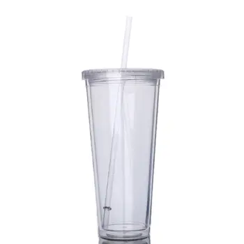 Соломенная чашка 500 мл для напитка, меняющего цвет, Соломенные кружки с крышкой, пластиковый стакан, Матовая чашка для кофейной бутылки, пищевой полипропиленовый пластик с соломинкой