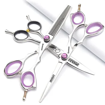Набор специальных ножниц для волос с противоскользящей ручкой, 6-дюймовые, плоские ножницы, Тонкие ножницы, Ивовые ножницы