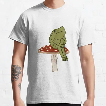 футболка frog on mushroom, футболки для тяжеловесов, черные футболки