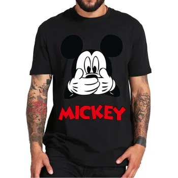 Новые летние мужские футболки Disney Mouse с Микки и Минни, свободная одежда большого размера, винтажная детская футболка с модным принтом с коротким рукавом