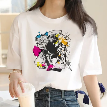 Адский рай, женская дизайнерская футболка Jigoku Raku, уличная японская одежда в стиле харадзюку для девочек