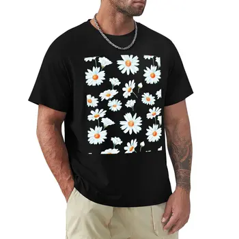 Бесшовная футболка с цветочным рисунком и акварельной ромашкой, летняя одежда, футболки, мужская одежда
