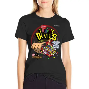 Футболка Gomu Fruity Devils, аниме, футболка оверсайз, топы больших размеров, тренировочные рубашки для женщин