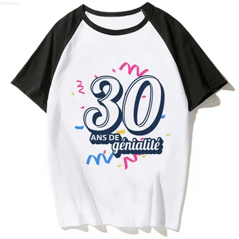 Футболка на день рождения 30 Ans, мужская уличная одежда, летние футболки в стиле харадзюку, мужская одежда аниме-дизайнера y2k