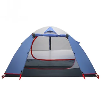 Палатка для кемпинга на открытом воздухе на 2 человека, удобный рюкзак для кемпинга, палатка, Двухслойная непромокаемая и ветрозащитная палатка из алюминиевого сплава