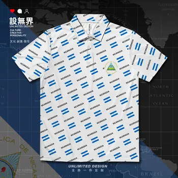 Быстросохнущая рубашка поло с рисунком флага Никарагуа, мужская спортивная одежда для бега, мужская повседневная одежда для спортзала, лето