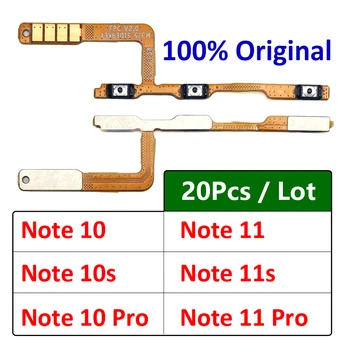 20шт Оригинал Для Xiaomi Redmi Note 10 10s 11 11s Pro 4G 5G Кнопка Включения/Выключения Питания Кнопка Регулировки громкости Гибкий кабель