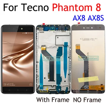 Черный 5,7 дюйма для Tecno Phantom 8 AX8 AX8S ЖК-дисплей с сенсорным экраном и дигитайзером в сборе /С рамкой