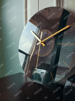 Роскошные бесшумные настенные часы Стеклянные часы для гостиной Настенный декор для дома Креативные Современные Большие настенные часы Кухонные часы Duvar Saati Подарок
