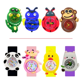 Высококачественные детские часы-часы, детские игрушки для учебы, детские часы для мальчиков и девочек, браслет-пощечина, кварцевые наручные часы, подарок на День рождения