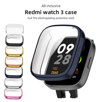 Стекло + корпус, жесткий край, защитная пленка для экрана, чехол для Redmi Watch 3, защитный чехол для умных часов, умные аксессуары