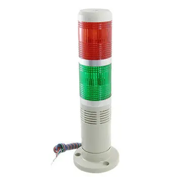 24 В переменного / постоянного тока красно-зеленая светодиодная промышленная сигнальная вышка, лампа-вспышка с зуммером