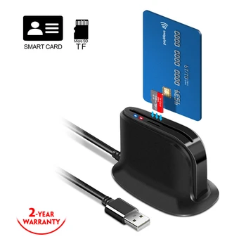 Считыватель смарт-карт USB 0.2 Для банковских карт IC/ID EMV Card Reader Высококачественный Считыватель карт для Windows 7 8 10 Linux OS USB-CCID ISO