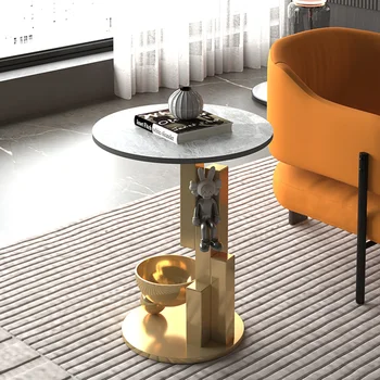 Дизайн, Современный Журнальный столик Для хранения, Уникальный Металлический Журнальный столик из нержавеющей стали, Минималистичная Дополнительная Мебель для дома