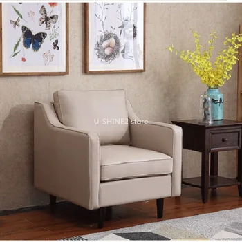 U-Лучшее современное кресло с обивкой из натуральной кожи для гостиной, современный дизайн, роскошные одноместные кресла для отдыха в вестибюле
