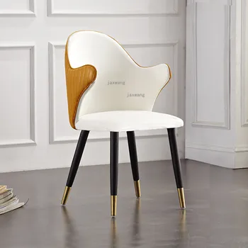 Современные обеденные стулья с креативной спинкой, Легкие Роскошные обеденные стулья из массива дерева в скандинавском стиле для кафе, мебель для гостиной, кресло для отдыха