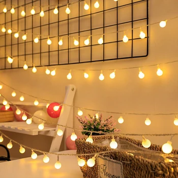 Гирлянды с глобусом, светодиодные сказочные огни, гирлянды на батарейках, внутренние и наружные декоративные светильники для домашней вечеринки