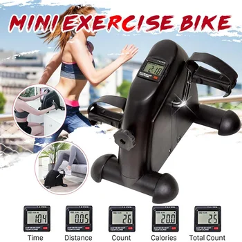 Домашний тренажер Мини-велосипед для фитнеса с ЖК-дисплеем, педальный тренажер для велоспорта в помещении, шаговый мини-велотренажер