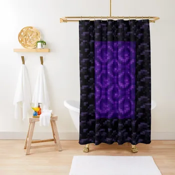 Занавеска для душа Nether Portal Pixel Blanket, занавески для душа для ванных комнат