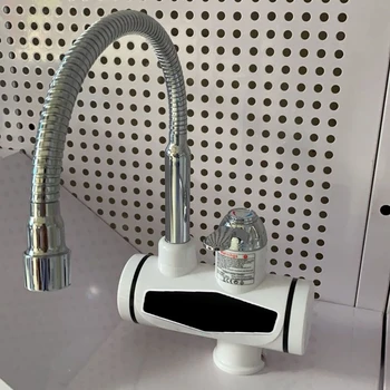 Мгновенный электрический водонагреватель Кран для раковины быстрого нагрева Кухонный кран для горячей воды без бака с дисплеем температуры