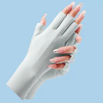 Перчатки для нейл-арта, 1 пара, Отлично Блокирующие Поглощение пота, Защита от ультрафиолета, Сушилка для ногтей, Легкие Перчатки, инструмент для нейл-арта.